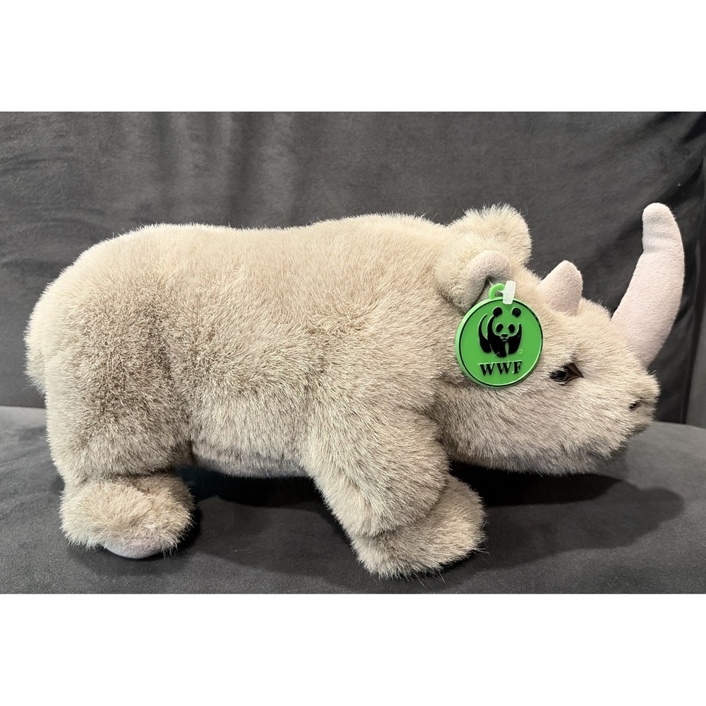 Vintage 1985/1986 World WildLife Fund Rhino Plush Toy Rare 12" WWF